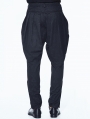 Black Vintage Jacquard Gothic Long Pants for Men