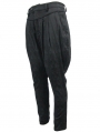 Black Vintage Jacquard Gothic Long Pants for Men
