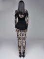 Black Sexy Vintage Gothic Transparent Legging for Women