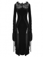 Black Sexy Gothic Velvet Long Party Dress