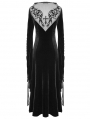 Black Sexy Gothic Velvet Long Party Dress