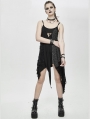 Black Gothic Punk Asymmetric Sleeveless Daily Wear Dress