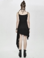 Black Gothic Punk Asymmetric Sleeveless Daily Wear Dress