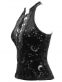 Black Vintage Gothic Velvet Daily Wear Tank Top for Women