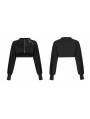 Black Street Fashion Gothic Punk Grunge Loose Mini Coat for Women