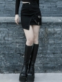 Black Street Fashion Gothic Punk Grunge Irregular Mini Skirt
