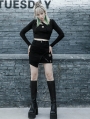 Black Street Fashion Gothic Punk Grunge Irregular Mini Skirt