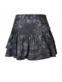 Dark Mysterious Forest Pattern Gothic Mini Skirt