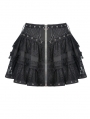 Black Gothic Punk Grunge Lace Mini Skirt