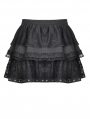 Black Gothic Punk Grunge Lace Mini Skirt