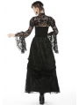 Black Vintage Gothic Gorgeous Velvet Long Skirt