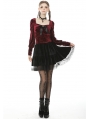 Black Gothic Velvet Daily Wear Short Skirt