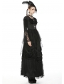 Black Retro Gothic Tail Waistcoat for Women