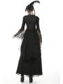 Black Retro Gothic Tail Waistcoat for Women