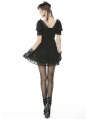 Black Gothic Lace Short Sleeve Daily Wear Dress