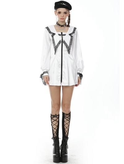 The Underworld Butterfly Asceticism White Dark Gothic Short Dress