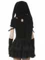 Black Gothic Punk Metal Rabbit Ears Scarf for Women