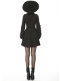 Black Sweet Gothic Doll Collar Long Lantern Sleeve Short Daily Wear Dress