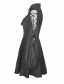 Black Sweet Gothic Doll Collar Long Lantern Sleeve Short Daily Wear Dress