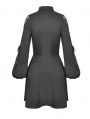 Black Sweet Gothic Doll Collar Long Lantern Sleeve Short Daily Wear Dress