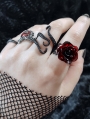 Black Gothic Punk Boa Constrictor Ring