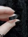 Black Vintage Gothic Wing Ring