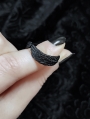 Black Vintage Gothic Wing Ring