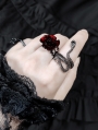 Dark Red Vintage Gothic Rose Ring