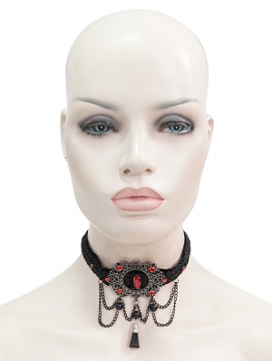 Vintage Dark Gothic Chain Jewel Chocker