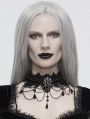 Black Dark Gothic Chain Lace Necklace