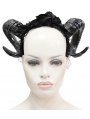 Black Gothic Devil Horn Headdress