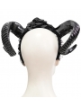 Black Gothic Devil Horn Headdress