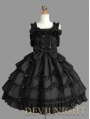 Black Sleeveless Sweet Bow Gothic Lolita Dress