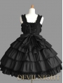 Black Sleeveless Sweet Bow Gothic Lolita Dress