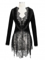 Black Vintage Gothic Sexy Velvet Lace Jacket for Women