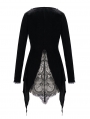 Black Vintage Gothic Sexy Velvet Lace Jacket for Women