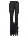 Black Vintage Gothic Sexy Flared Trousers for Women