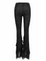 Black Vintage Gothic Sexy Flared Trousers for Women