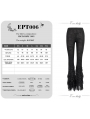 Black Vintage Gothic Sexy Flared Trousers for Women