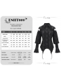 Black Vintage Gothic Hollowed-out Long Sleeve Blouse for Women