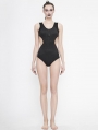 Black Gothic Sexy One-Piece Swimsuit for Women