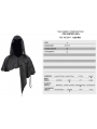 Black Gothic Asymmetrical Hooded Short Cape for Women