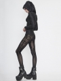 Black Gothic Sexy Transparent Net Legging for Women