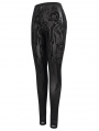 Black Gothic Sexy Transparent Net Legging for Women