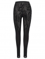 Black Gothic Sexy Transparent Net Legging for Women