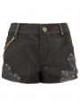 Brown Steampunk Do Old Shorts for Women