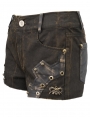 Brown Steampunk Do Old Shorts for Women