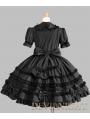 Black Long Sleeves Bow Sweet Gothic Lolita Dress