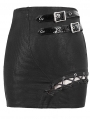 Black Sexy Gothic Punk Mini Skirt
