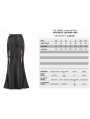 Black Sexy Gothic Punk High Split Long Skirt